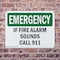 Signmission If Fire Alarm Sounds Call 911 Emergency Sign, Plastic, 10in W x 7in L, 2PK OS-2PACK-EM-P-710-L-10393 - alternate 5